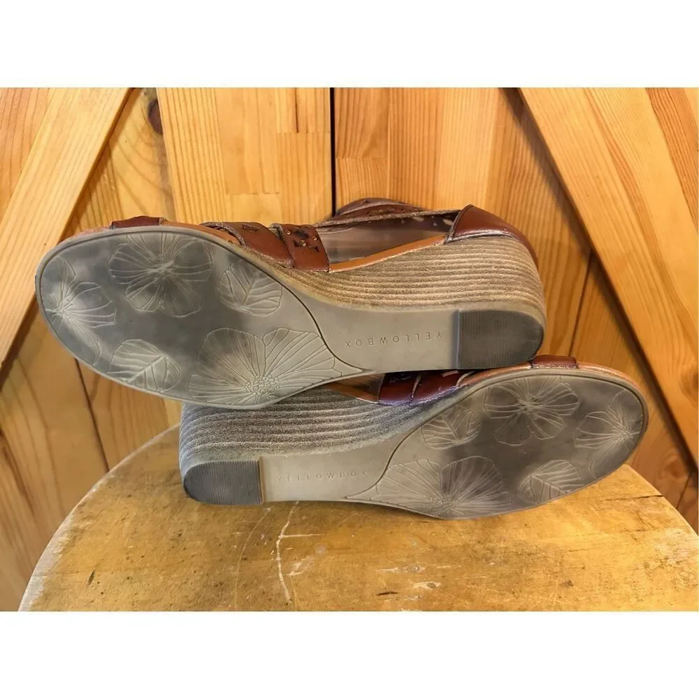 Yellow Box Reinette women Wedge Sandals Size 6.5 - Picture 6 of 8